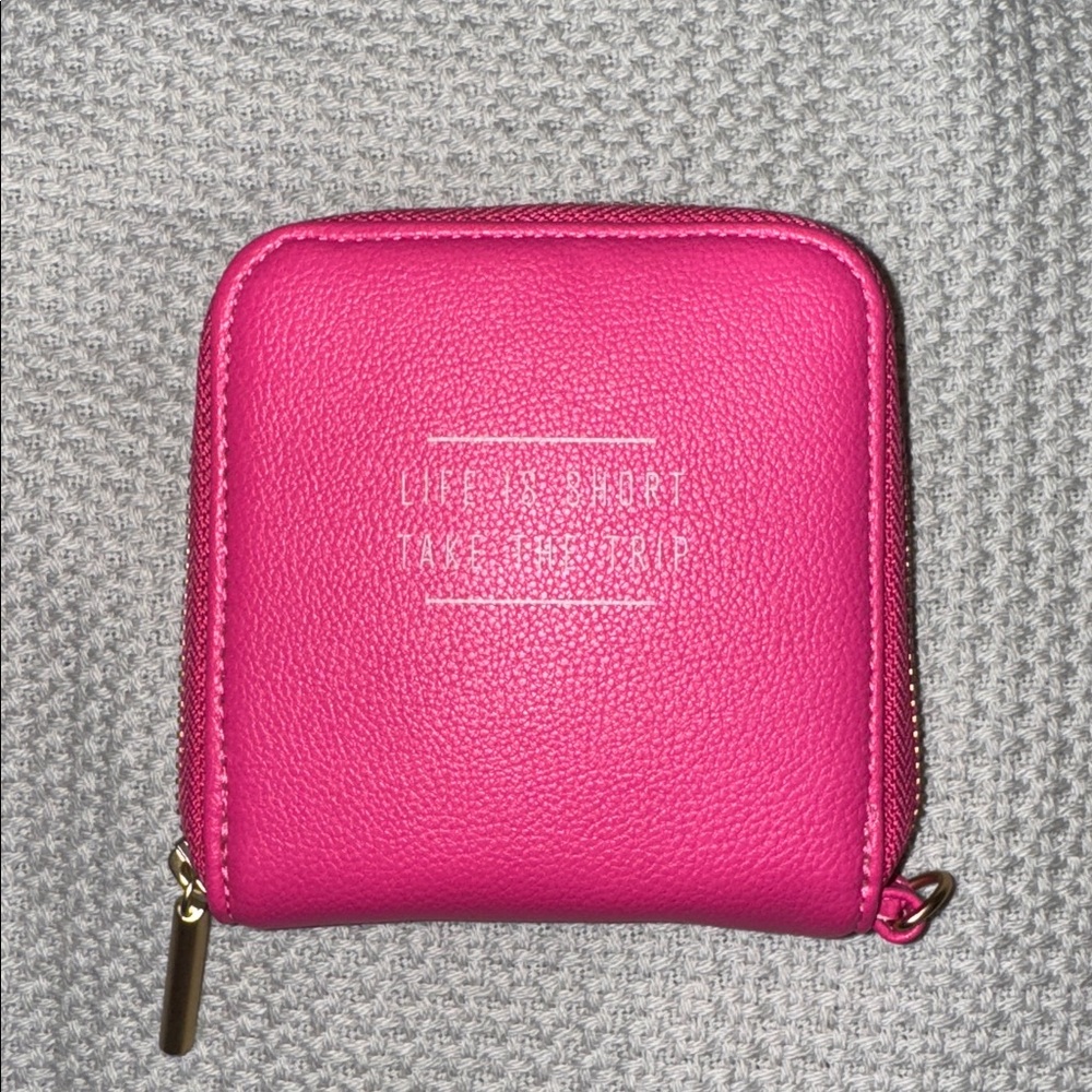 Thirty-One Mini All About the Benjamins 
Pink Zip Wallet
